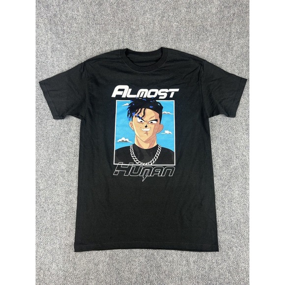 Almost Human Chin Up Mens Size Medium Black T Shirt Short Sleeve - Picture 1 of 6